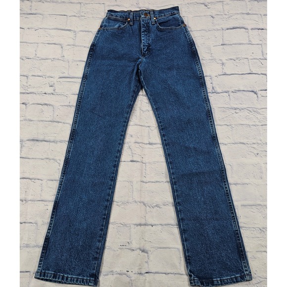 Wrangler Denim - Wrangler Jeans Women 1x32 Blue High Rise Straight Leg Western Classic Denim VTG